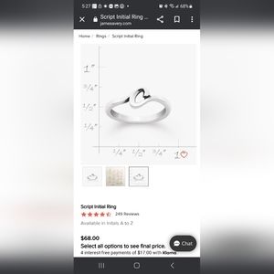 James Avery Initial "C" Ring